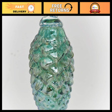Vintage Pinecone Ornament - Holly Green Luster Glass Decor for Holiday Tree picture
