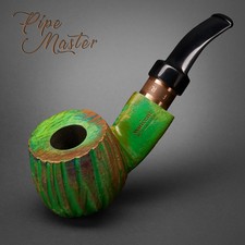 Mr. Brog HAND MADE WOODEN SMOKING PIPE TOBACCO 11  Vincent von Gogh Green  + BOX picture