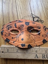 Wonderful Antique  Halloween Half Mask, Witches, Cats, Goblins, Skulls, Owls picture