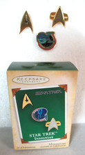 Hallmark 2004 Star Trek Insignias Ornamments ~ Set of 3 picture