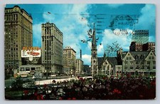 Postcard MI Detroit Woodward Ave DeSoto Central Methodist Church 1964  E207 picture