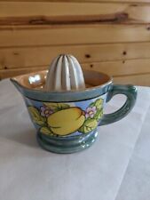 Lusterware Juicer Reamer With Cup Peach Green picture