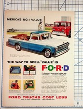 Vintage 1959 Ford Pickup Truck Ad Styleside F-Series 