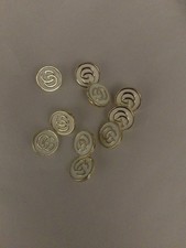Small SET OF 10 GUCCI BUTTONS GG LOGO Vintage ROUND 12mm picture