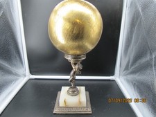 Antique Pairpoint Cherub Holding Gold Sphere on Marble Base Art Deco Figurine picture