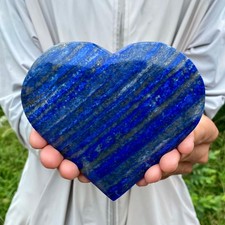 1.42LB Natural Lapis Lazuli Heart Crystal Energy Healing Wealth Attraction Medit picture