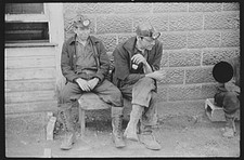 Photo:West Virginia Coal Miners 1938 Men Resting at Mine Entrance picture