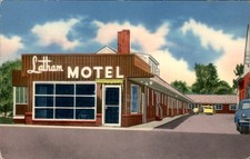 Albany New York NY Latham Motel Linen Tichnor Bros. c1950s-60s Vintage Postcard picture
