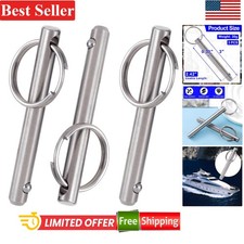 Quick Release Pins 3 Pack 5/16 inch Diameter Marine Stainless Steel for Bimin... picture