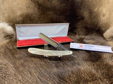 Dovo 5/8 Genuine Mother of Pearl Straight Razor With 24kt.Gold Etch Mint #41++++ picture