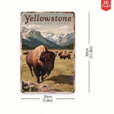 Yellowstone National Park Vintage Tin Metal Signs Home Décor 8x12  picture