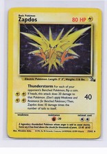 ZAPDOS 15/62 POKEMON RARE FOSSIL UNLIMITED HOLO MP picture