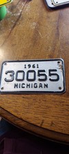 VINTAGE 1961 MICHIGAN MOTORCYCLE LICENSE PLATE 30055 picture