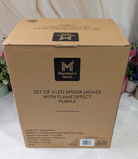 Member's Mark Halloween Flame Lights Set of 5 - SPIDER with PURPLE Color picture