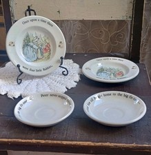 Sweet nostalgic Beatrix Potter children's sets by Wedgewood, vintage  picture