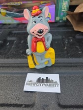 Vintage 1985 Chuck E Cheese Plastic Coin Bank Winking Mouse With Cane 6
