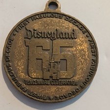 Vintage 1965 Disneyland Tencennial Medallion Coin 10th Anniversary, Patina Rare picture