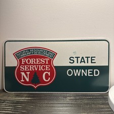 NOS Rare Original North Carolina Forest Services State Owned License Plate NR&CD picture