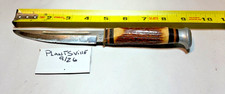 Vintage Solingen Edge Brand  #461 fixed blade knife blade stag bone handle picture