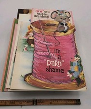Huge Lot 55 Vintage Get Well Cards Retro MCM Big Eyes Some Die Cut Ephemera picture