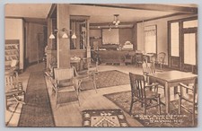 Tryon North Carolina, Oak Hall Lobby & Office SCARCE, Vintage Postcard picture