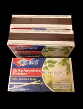 (3 boxes) (300 per box) Diamond Greenlight Strike Anywhere Matches New picture