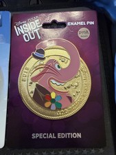Disney Inside Out Pink A La Mode Golden Coin Pin Le 300 picture