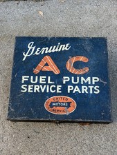 Vintage AC Fuel Pump Service Parts Advertising Cabinet Metal Cabinet Display Gas picture