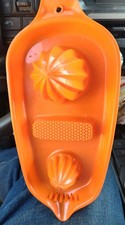 Vintage Hutzler Double Juicer Squeezer Reamer Double Item #55 Orange 1970 picture
