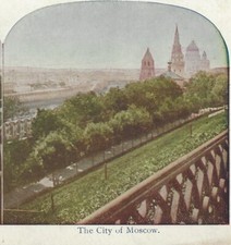 The City of Moscow (Russia), Circa 1900 Original Vintage Stereoview Card picture