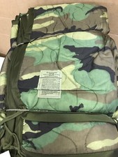 new ONE US Military Surplus USGI Woodland Camo Poncho Liner WOOBIE Blanket 1990s picture