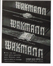 1940s Original Vintage Wakmann Watch Co New York Mid Century Advertising picture