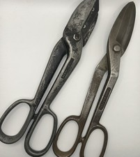 2 Vtg Lakeside & Stanley Tools 12” Shears Forged Steel, Industrial Aluminum, picture