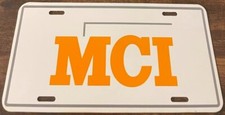Motor Coach Industries MCI Worldcom Booster License Plate Winnipeg PLASTIC picture
