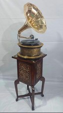 HMV Gramophone Fully Functional Working Phonograph, win-up record player gift picture