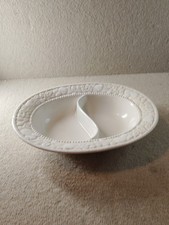 Vintage Metlox Vernon Ware Antiqua Divided Oval Serving Bowl 12