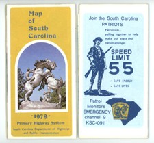 Vintage 1979 South Carolina Official State Highway Department Road Map (7/79) picture