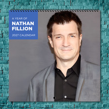 Nathan Fillion 2027 Wall Calendar 12 Month Celebrity Photo Fan Collectible picture