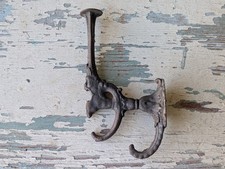 Antique Cast Iron Gargoyle Wall Coat Hook Hanging Dungeon Chic Salvage picture