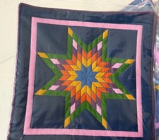 15 Amish Heritage Collection Frameable Fabric Quilt 8 Pt Star Ann Dezendorf READ picture