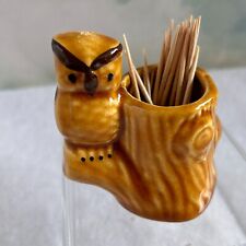 Vintage Ceramic Owl Toothpick Holder picture
