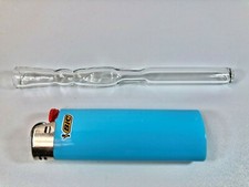 Thick Swirl Clear Glass Smoking Pipe Cigarette Tobacco Holder picture