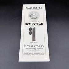 1933 South Dakota Homestead Pamphlet For As Little As $ 1 Acre 20 Yrs To Pay picture
