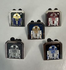 2024 WDW Disney World STAR WARS R2-D2 Droid 5 Pin Set*R2-BHD*R2-C4*R2-A3*R2-B1* picture
