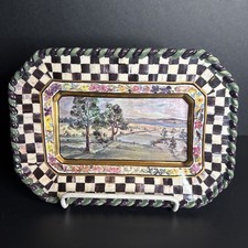 MacKenzie Childs MacLachlan FIRST EDITION 1990 Plate Tray Victoria & Richard picture