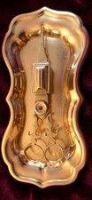 C1760 Georgian Brass Candle Snuffer Wick Trimmer Scissors Matching Tray 18thC picture