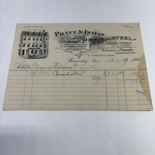 Pratt & Inman Iron and Steel Worcester, MA 1897 Invoice Billhead picture