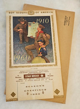 1960 BOY SCOUT CALENDAR 50th ANNIVERSARY 1910-1960 Norman Rockwell Star Bread picture