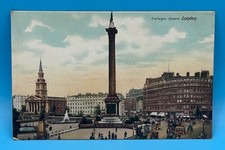 Vintage Trafalgar Square London Nelson's Column Edwardian Postcard picture