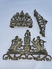 1960s Dutch Zaanse Zaandam Clock Brass Parts Fret Crest Ornament Nu Elck Syn Sin picture